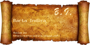 Barta Indira névjegykártya